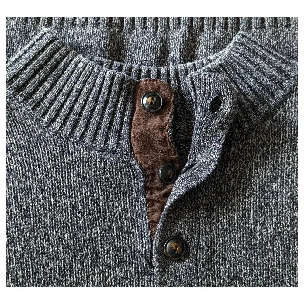 CHAPS Elbow Patch Pullover Knit Sweater Size XL - image 3